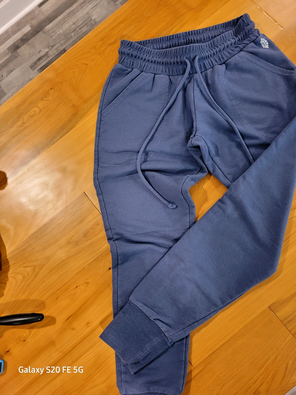 Free People Navy Blue Drawstring Joggers
